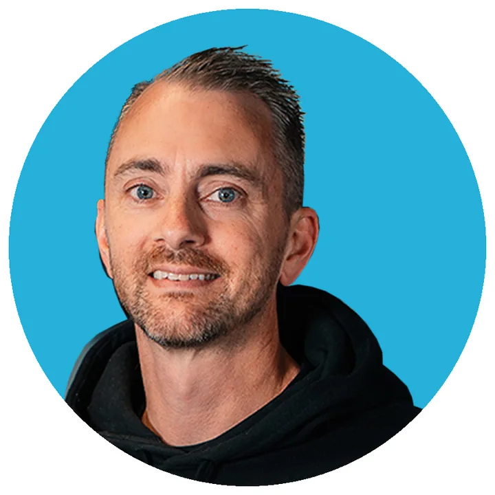 Headshot of James Richardson in a black hoodie